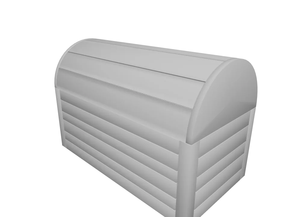 Grok 4.7: Treasure chest. A wooden treasure chest with iron fittings and a curved lid, slightly weathered, closed.
