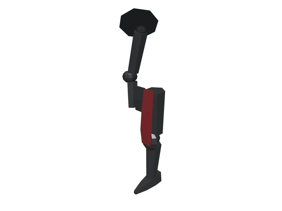 Grok 4.7: Low-poly knight. A low-poly stylized knight character in idle pose, with helmet, shield on back, T-pose acceptable.